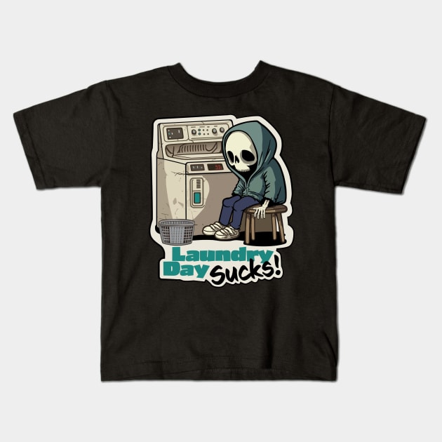 Laundry Day Sucks Kids T-Shirt by SquishyKitkat